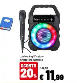 Iper La Grande London Amplificatore e Microfono Wireless offerta