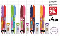 Iper La Grande 2 Penne Frixion Friends 0.7 mm Cuore+remover PILOT offerta
