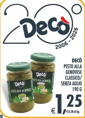 Deco Iperstore Decò Pesto alla Genovese Classico offerta