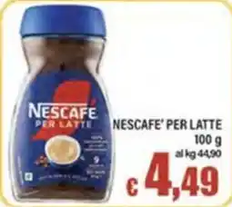 Top Supermercati NESCAFE' PER LATTE offerta