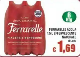 Top Supermercati Ferrarelle acqua effervescente naturale offerta