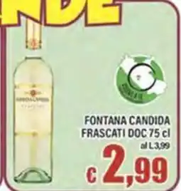 Top Supermercati FONTANA CANDIDA FRASCATI DOC offerta