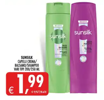 Deco Iperstore Sunsilk Capelli Crema/Balsamo/Shampoo offerta