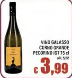 Top Supermercati Vino Galasso Corno Grande Pecorino IGT offerta