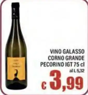 Top Supermercati Vino Galasso Corno Grande Pecorino IGT offerta