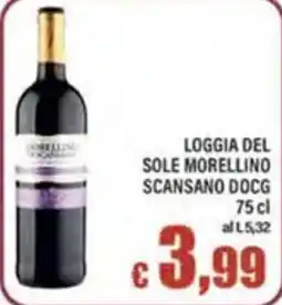Top Supermercati Loggia del Sole Morellino Scansano DOCG offerta