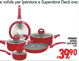 Deco Iperstore TOGNANA BATTERIA ROCK IN RED offerta
