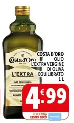 Deco Market Costa d'Oro Olio L'Extra Vergine di Oliva Equilibrato offerta