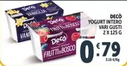 Deco Market Decò Yogurt Intero Frutti di Bosco offerta