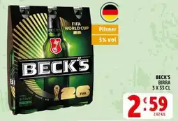 Deco Market BECK'S BIRRA offerta
