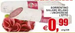 Pewex Sorrentino Salame Milano - Ungherese offerta
