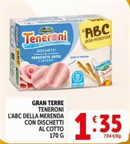 Deco Market Gran Terre Teneroni L'ABC della merenda con dischetti al cotto offerta