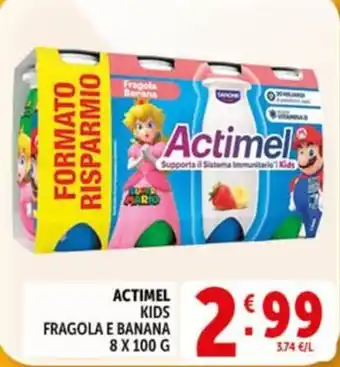 Deco Market Actimel Kids Fragola e Banana offerta