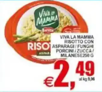 Pewex Viva la Mamma Risotto con asparagi / funghi porcini / zucca / milanese offerta