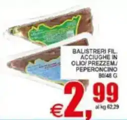 Pewex BaliSTRERI FIL. ACCIUGHE IN OLIO/ PREZZEM/ PEPERONCINO offerta