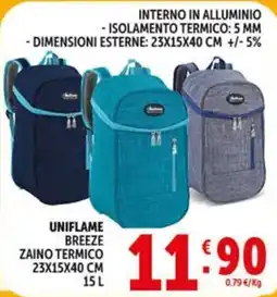 Deco Market UNIFLAME BREEZE ZAINO TERMICO offerta