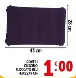 Deco Market COVERI CUSCINO FLOCCATO BLU offerta