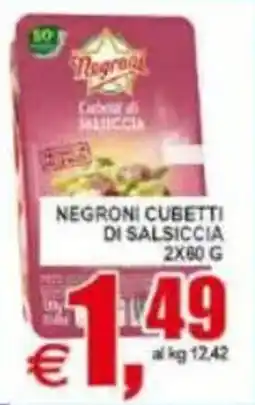 Pewex Negroni cubetti di salsiccia offerta
