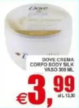 Pewex Dove Crema Corpo Body Silk vaso offerta