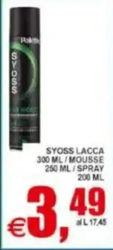 Pewex Syoss lacca/Mouse Spray offerta