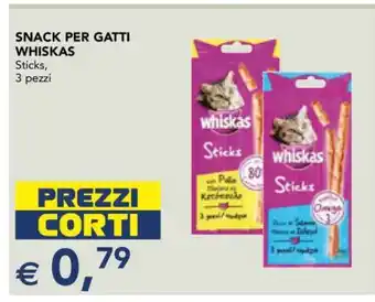 Esselunga SNACK PER GATTI WHISKAS offerta
