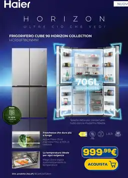 Euronics Haier FRIGORIFERO CUBE 90 HORIZON COLLECTION offerta