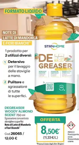 Stanhome Stanhome degreaser woody almond scent offerta