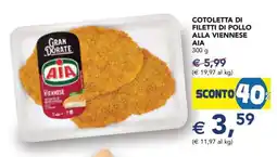 Esselunga COTOLETTA DI FILETTI DI POLLO ALLA VIENNESE AIA offerta