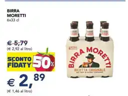 Esselunga BIRRA MORETTI offerta