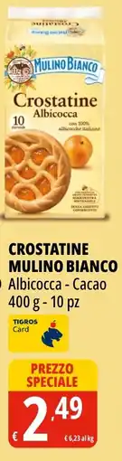 Tigros Crostatine mulino bianco albicocca, cacao offerta