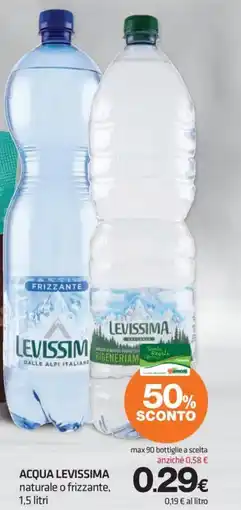 Superconti Acqua levissima naturale o frizzante offerta