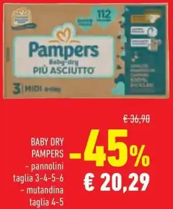 Baby dry pampers