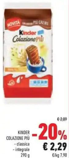Conad Kinder colazione più offerta