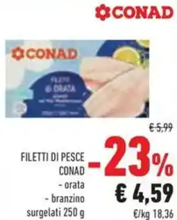 Conad Filetti di pesce conad offerta