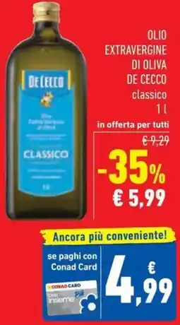 Conad Olio extravergine di oliva de cecco offerta