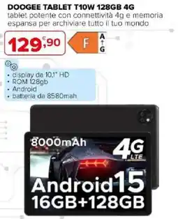 Iperal Doogee tablet T10W 128GB 4G offerta