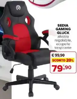 Iperal Sedia gaming gluck offerta