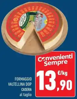 Conad Formaggio valtellina dop casera offerta
