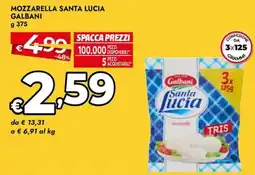 Bennet Mozzarella Santa Lucia Galbani offerta