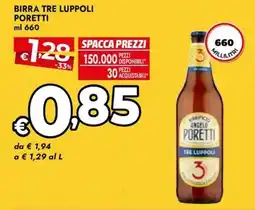 Bennet Birra Tre Luppoli Poretti offerta