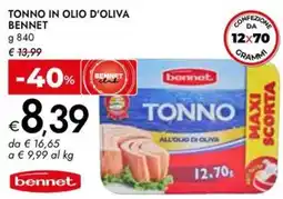 Bennet Tonno in olio d'oliva Bennet offerta