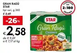Bennet Gran Ragù Star offerta