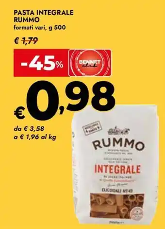 Pasta integrale Rummo