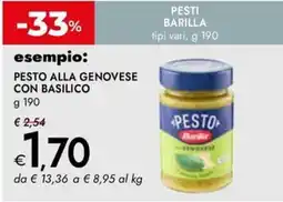 Bennet Pesto alla genovese con basilico Barilla offerta