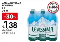 Bennet Acqua naturale Levissima offerta