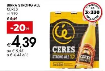 Bennet Birra Strong Ale Ceres offerta