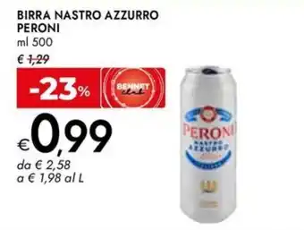 Bennet Birra Nastro Azzurro Peroni offerta
