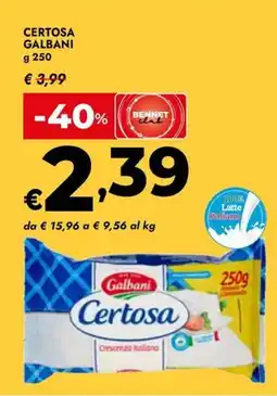 Bennet Certosa Galbani offerta