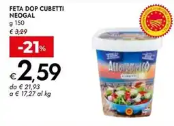 Bennet Feta DOP Cubetti Neogal offerta