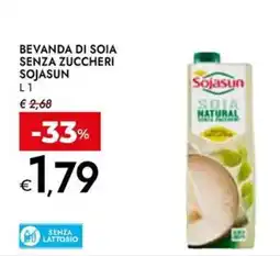 Bennet Beveranda di soia senza zuccheri Sojasun offerta